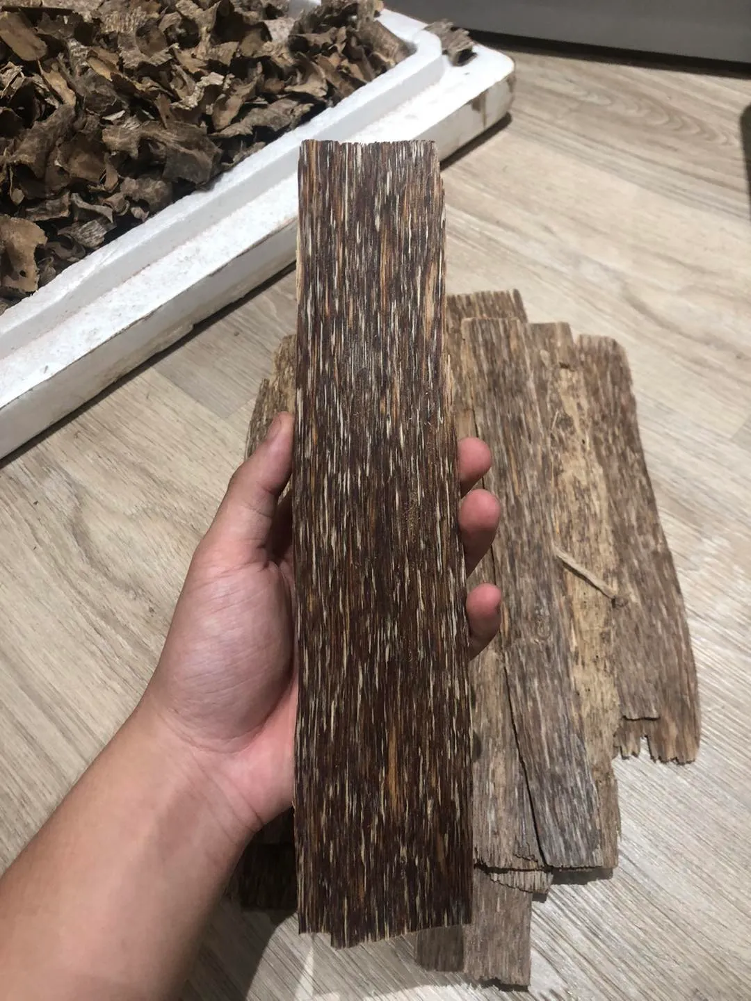 Vietnamese Agarwood Slabs – Premium “Sanh” with Single-Side Oil Layer